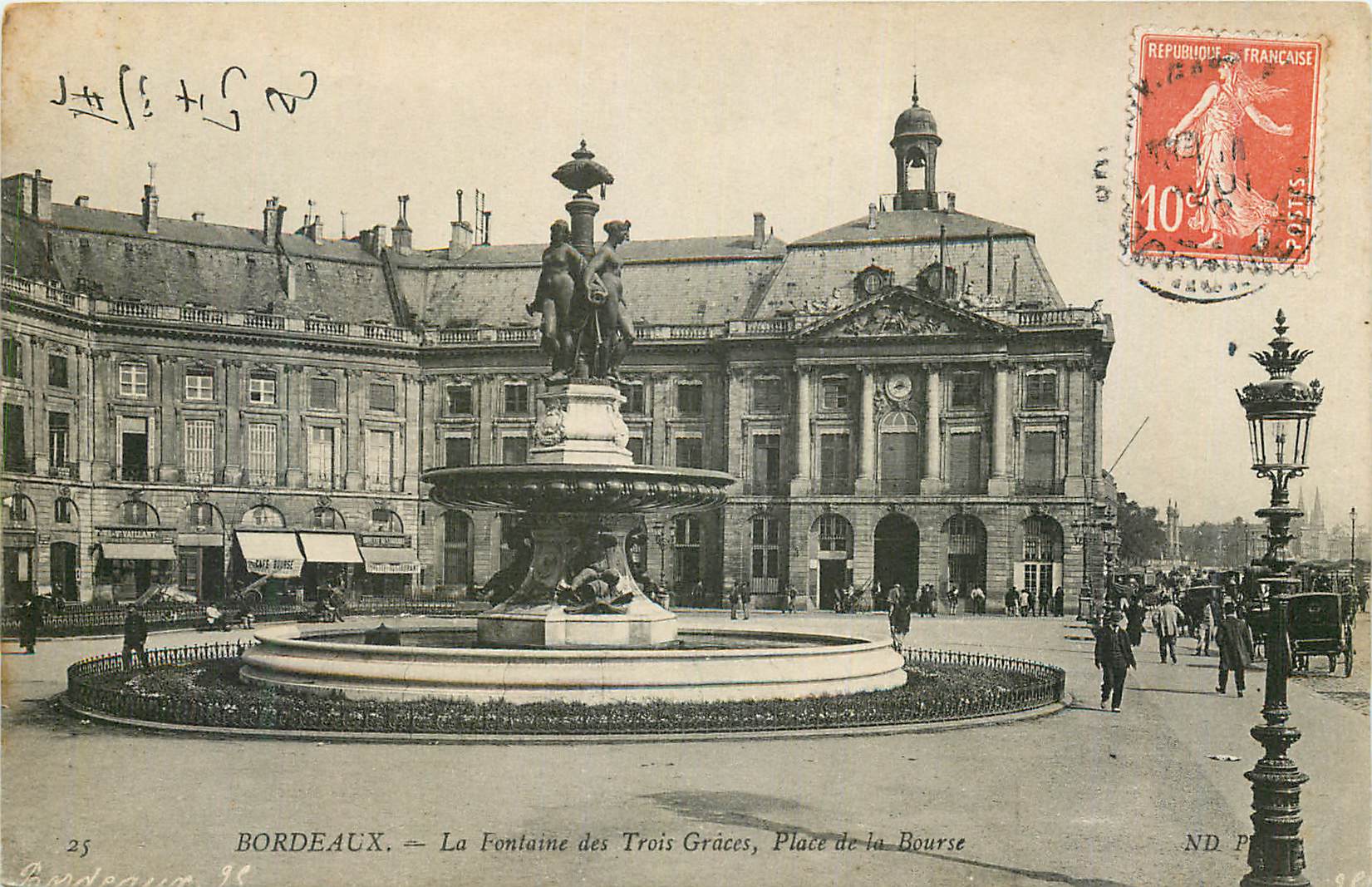CPA Bordeaux La Fontaine des Trois Graces Place de la Bourse 