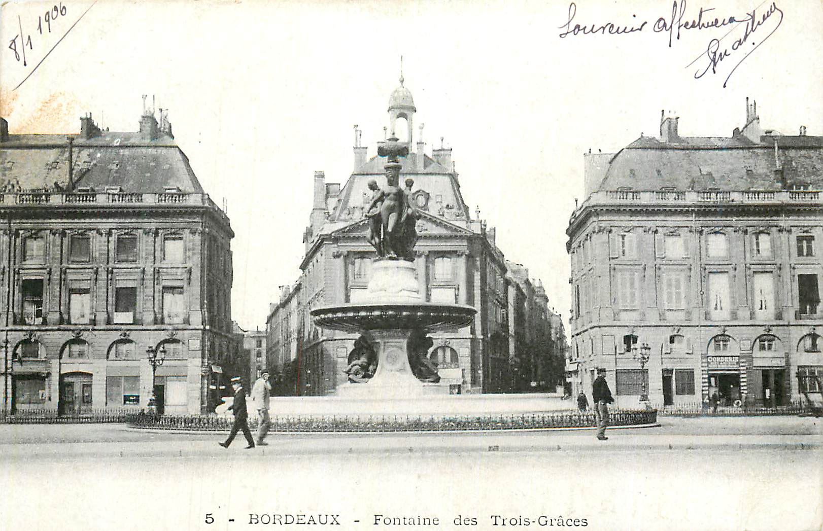 CPA Bordeaux Fontaine des Trois Graces 