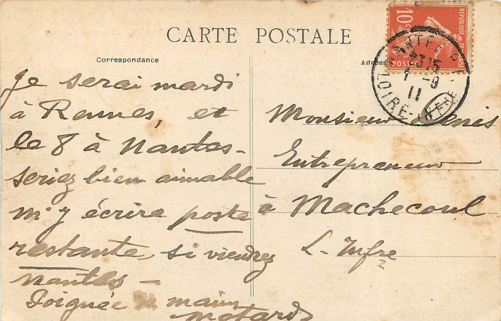 Bordeaux — Allées de Tourny — A.H. 25 — Rückseite