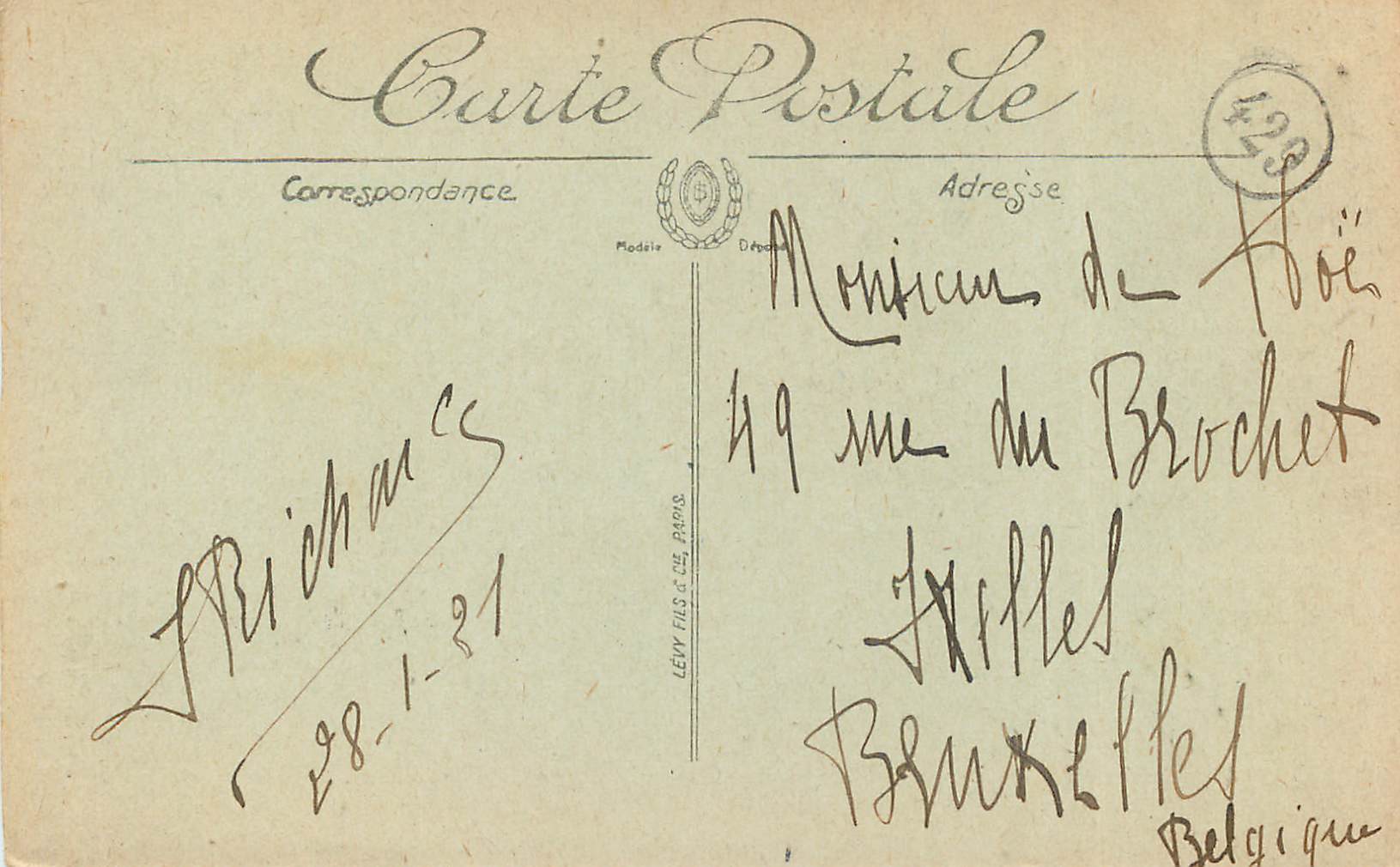 CPA Bordeaux L Eglise Notre Dame  — Verso