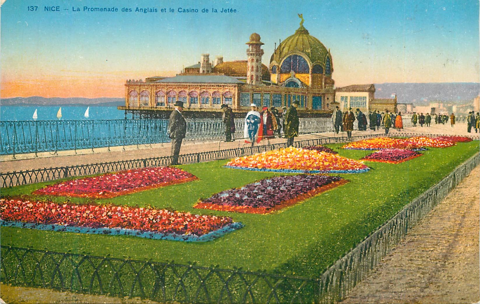 CPA Nice La Promenade des anglais et le Casino de la Jetee 