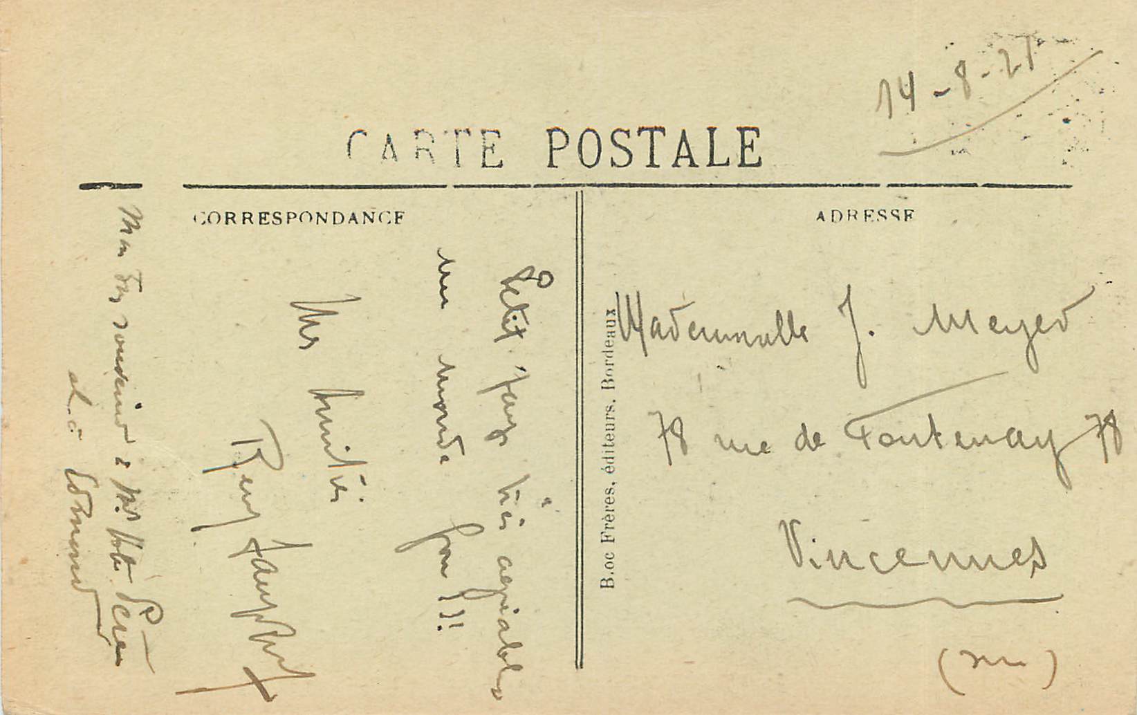 CPA Bureau St Palais Cote d Argent Vue d ensemble de la Plage  — Rückseite