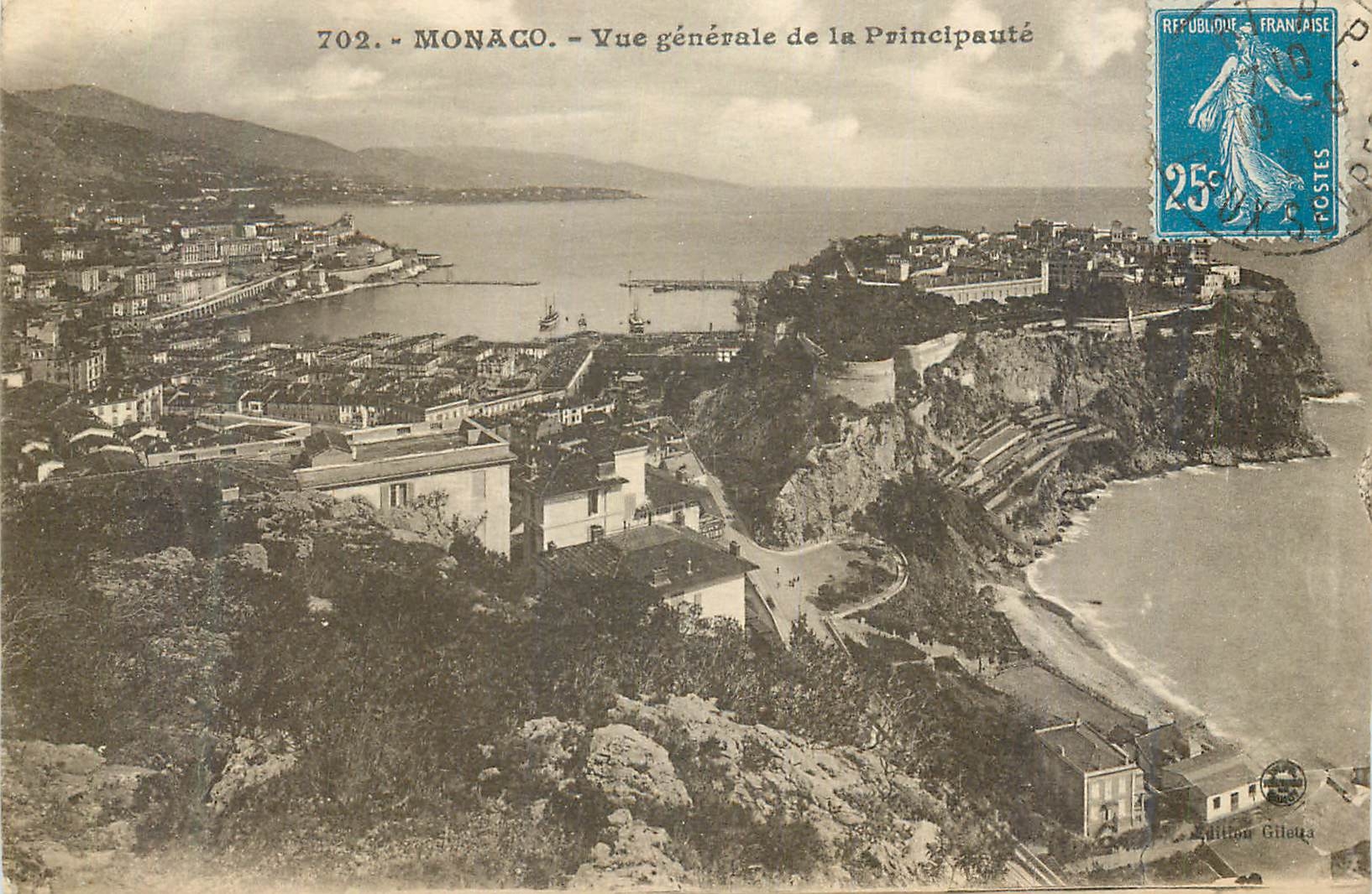 CPA Monaco Vue generale de la Principaute 