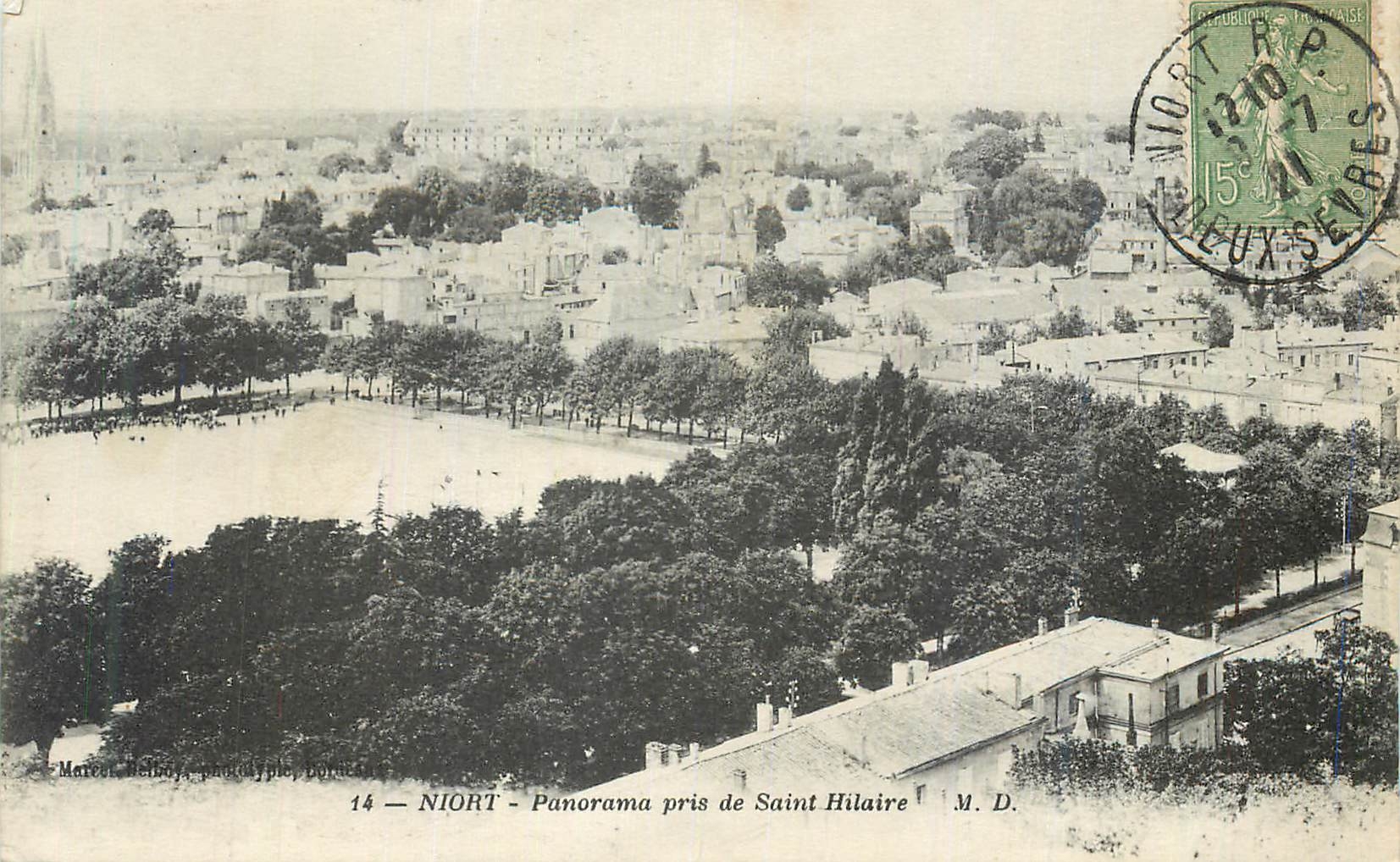 CPA Niort Panorama pris de Saint Hilaire 