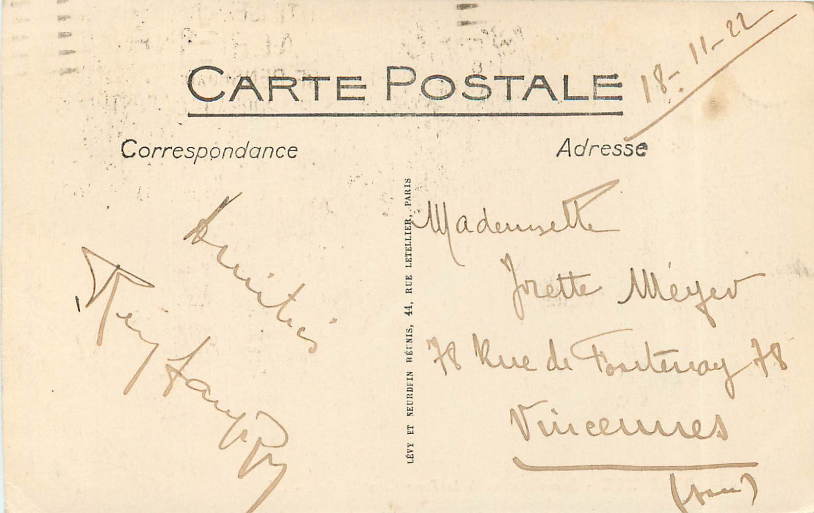 CPA Bordeaux Panorama vu de la Tour Saint Michel  — Verso