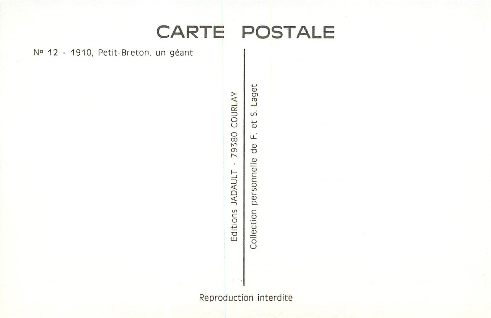 CPA Sports Cyclisme Petit Breton Velo Cycle — Rückseite