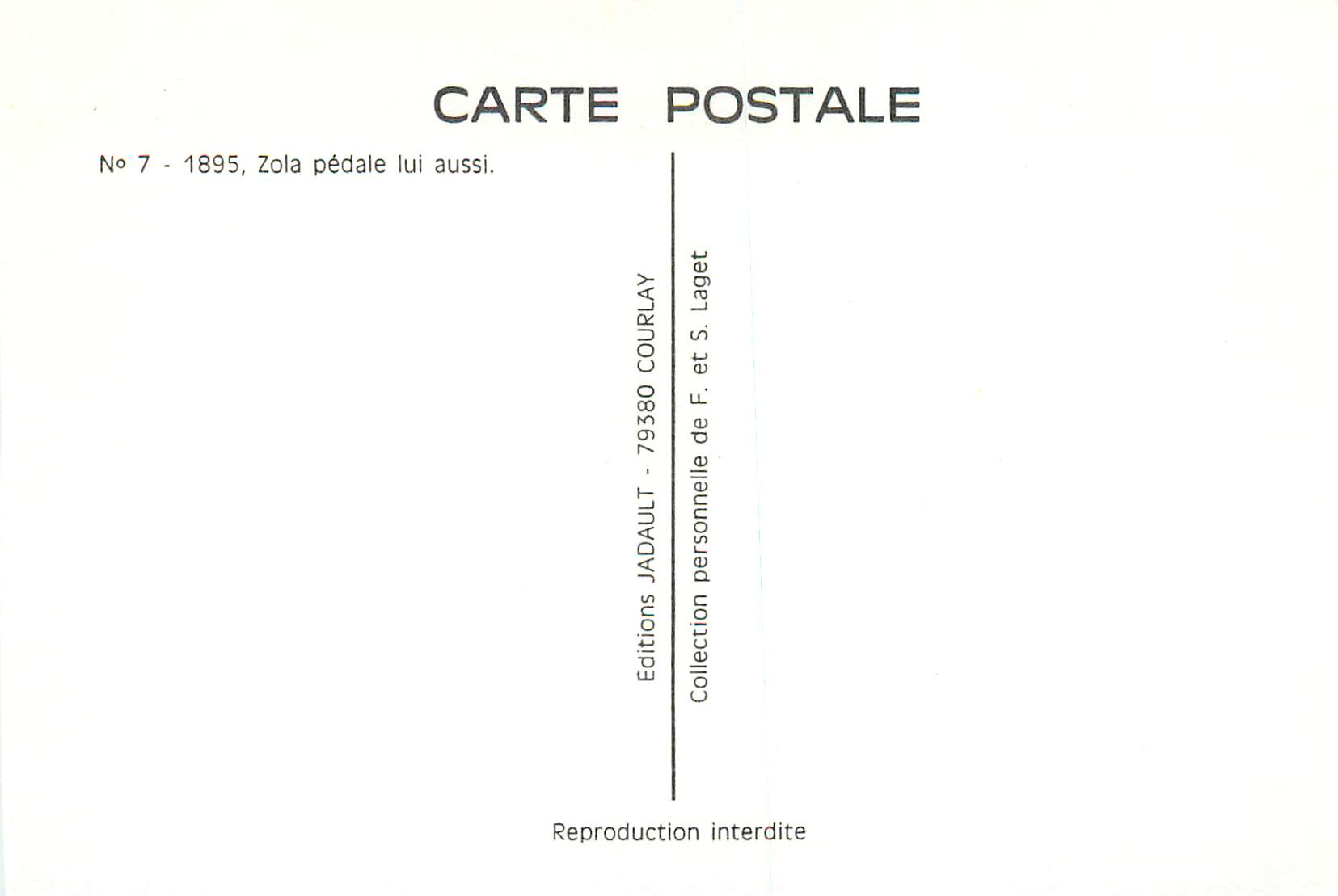 CPA Les Fervents de la Pedale Velo Cycle — Rückseite