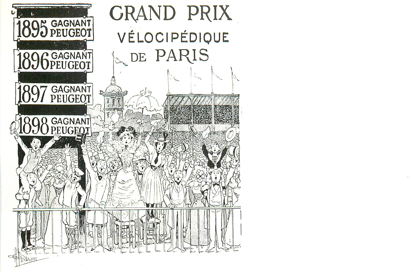 CPA L engouement suscite par le Grand Prix de Paris Velo Cycle Peugeot