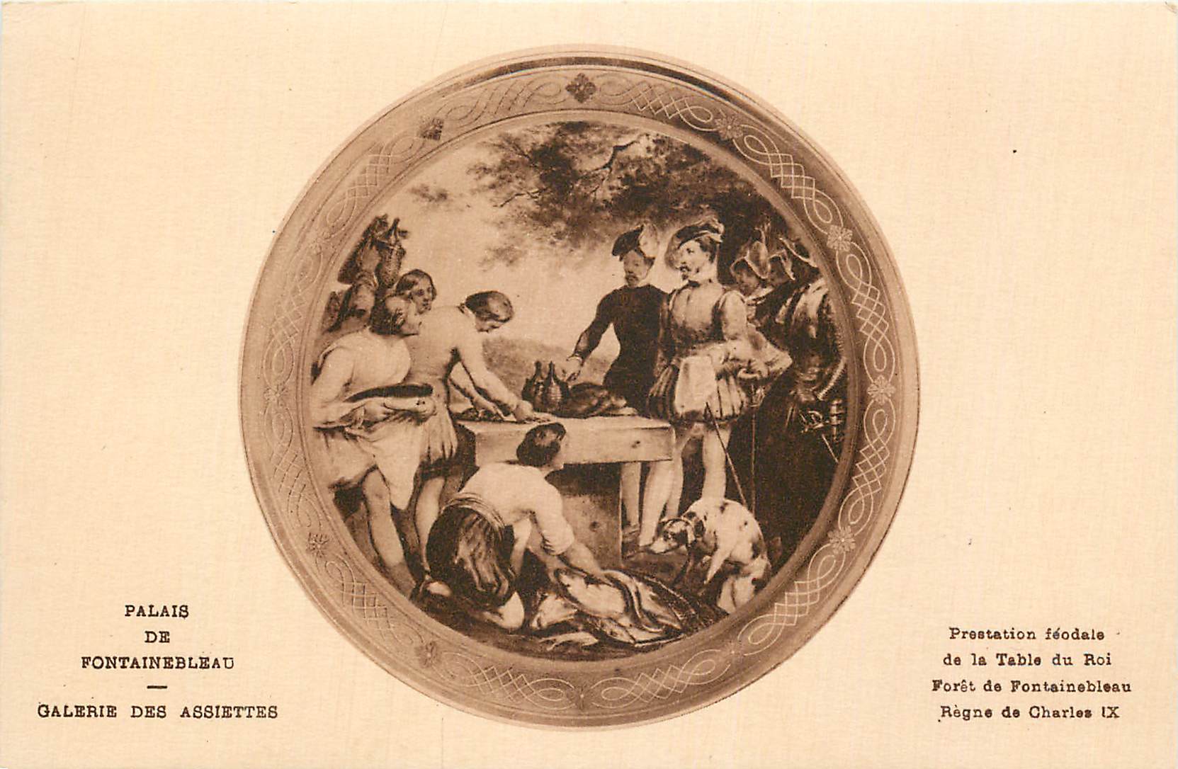 Palais de Fontainebleau — Galerie des Assiettes — Prestation féodale de la Table du Roi, Régne de Charles IX