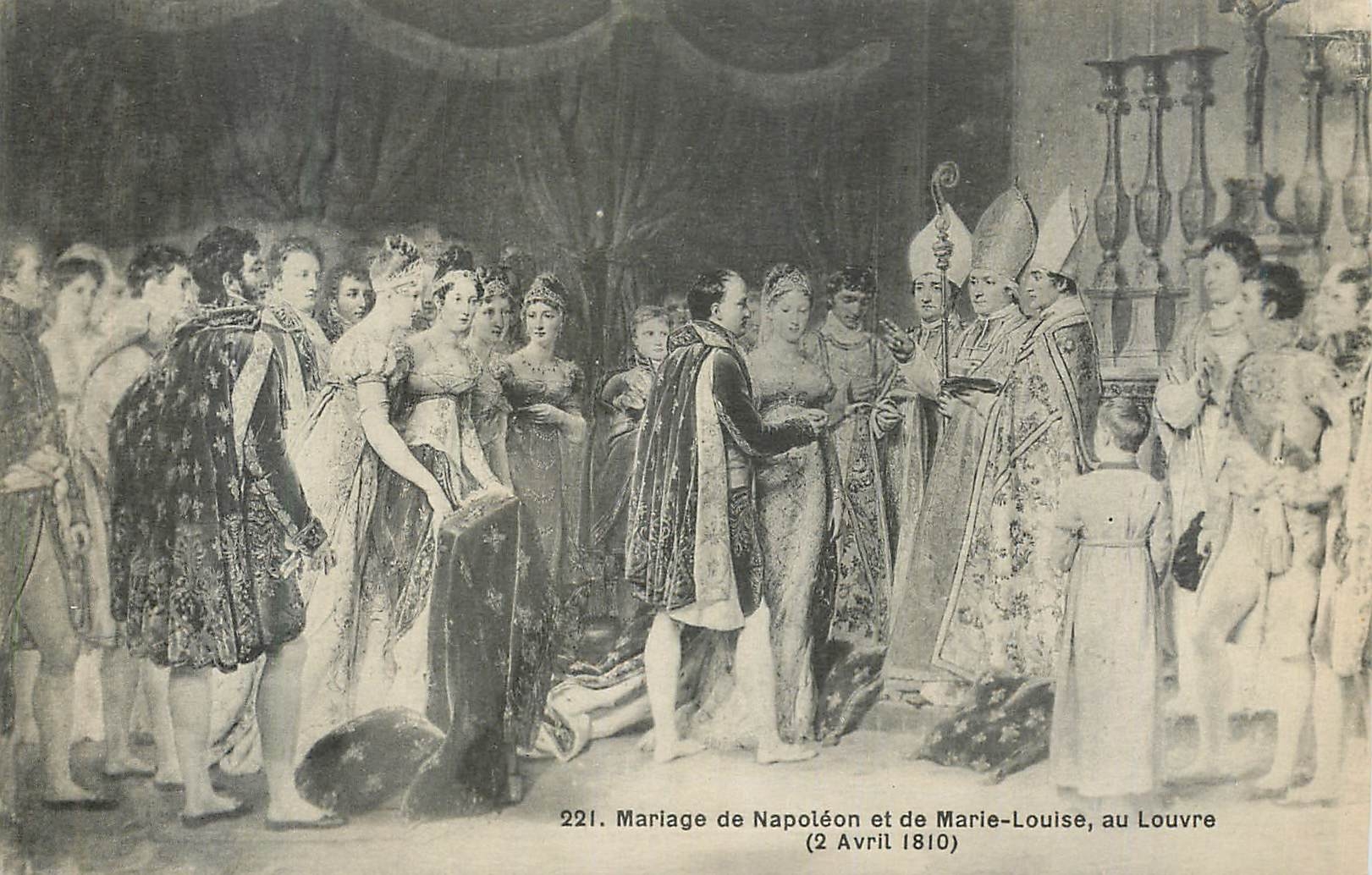 CPA Mariage de Napoleon et de Marie Louise au Louvre 