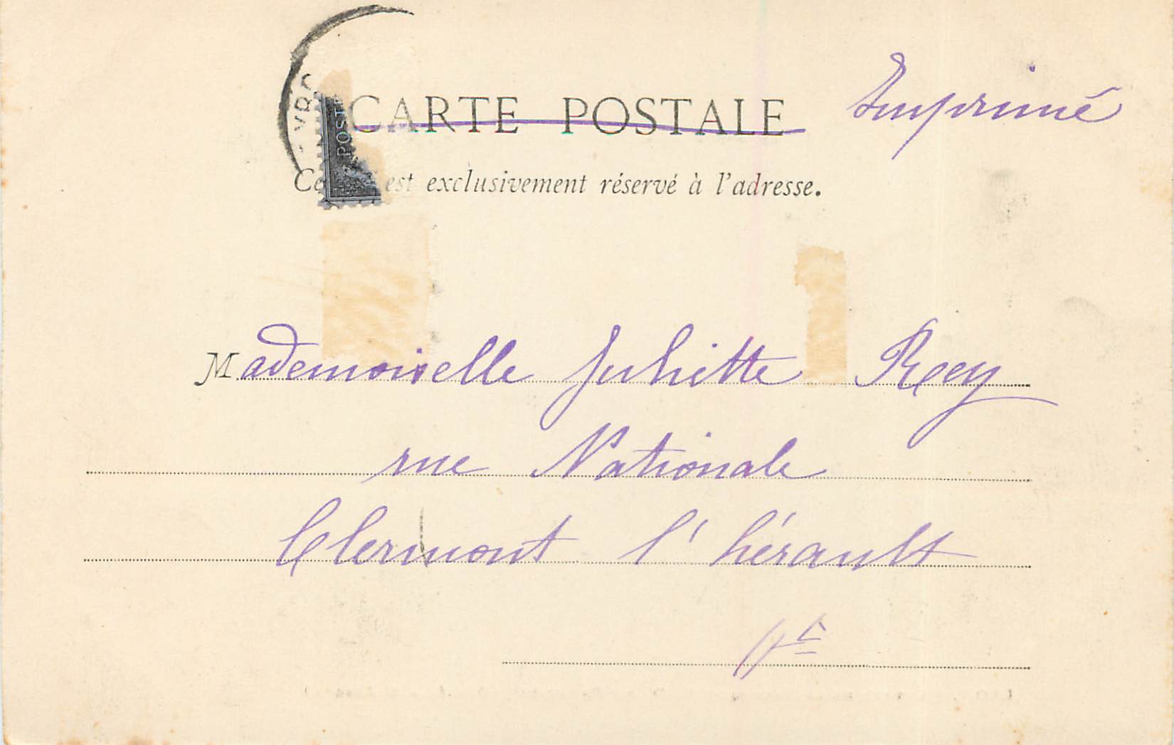 CPA Lyon Crypte de la Basilique ND de Fourviere  — Rückseite