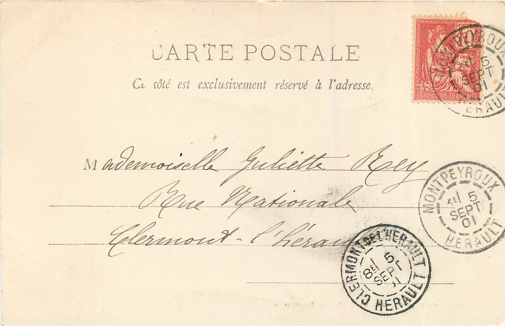 CPA Abside de la Basilique de ND de Fourviere (carte 1900) — Verso