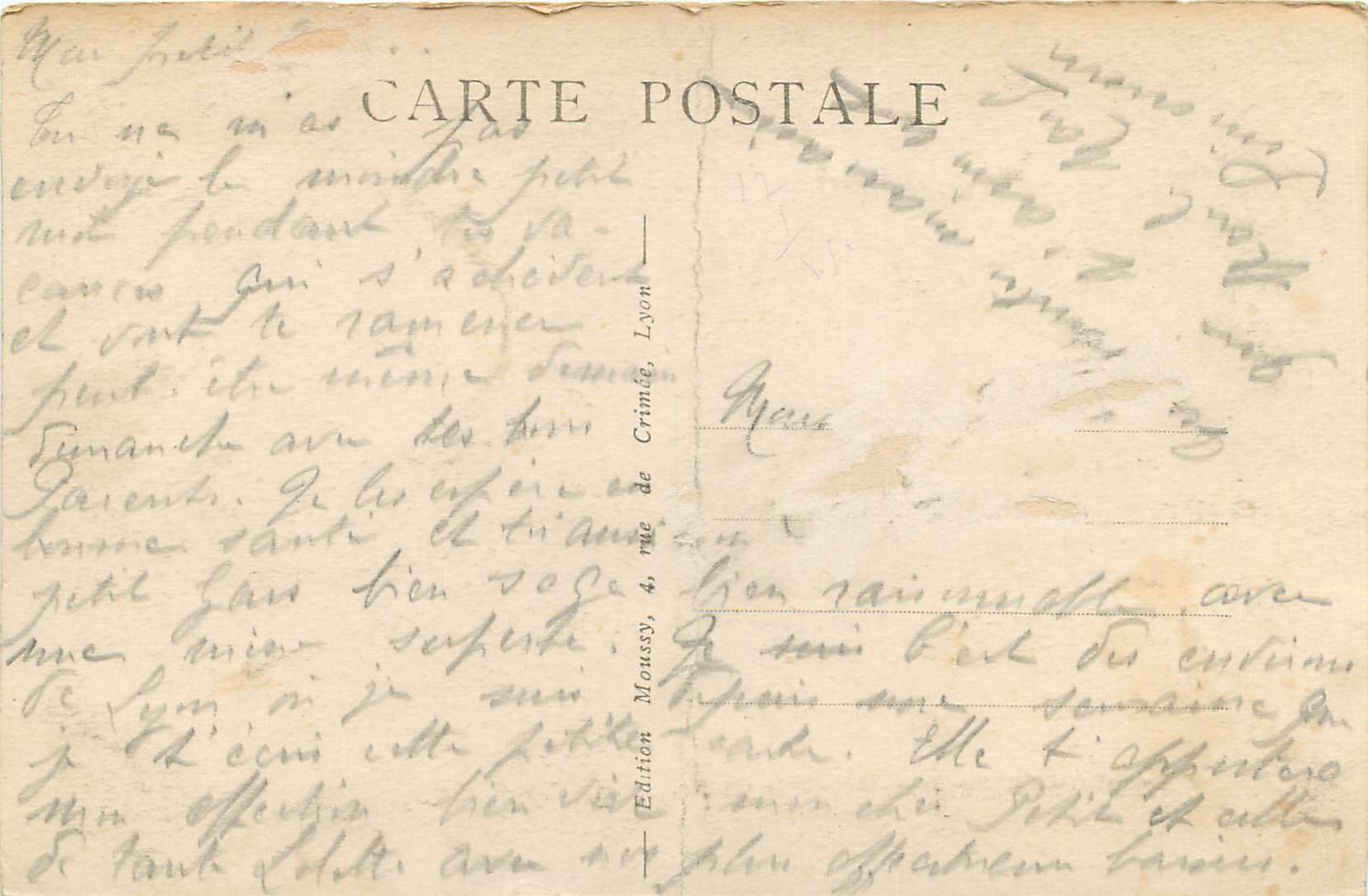 CPA Lyon Vue generale  — Verso