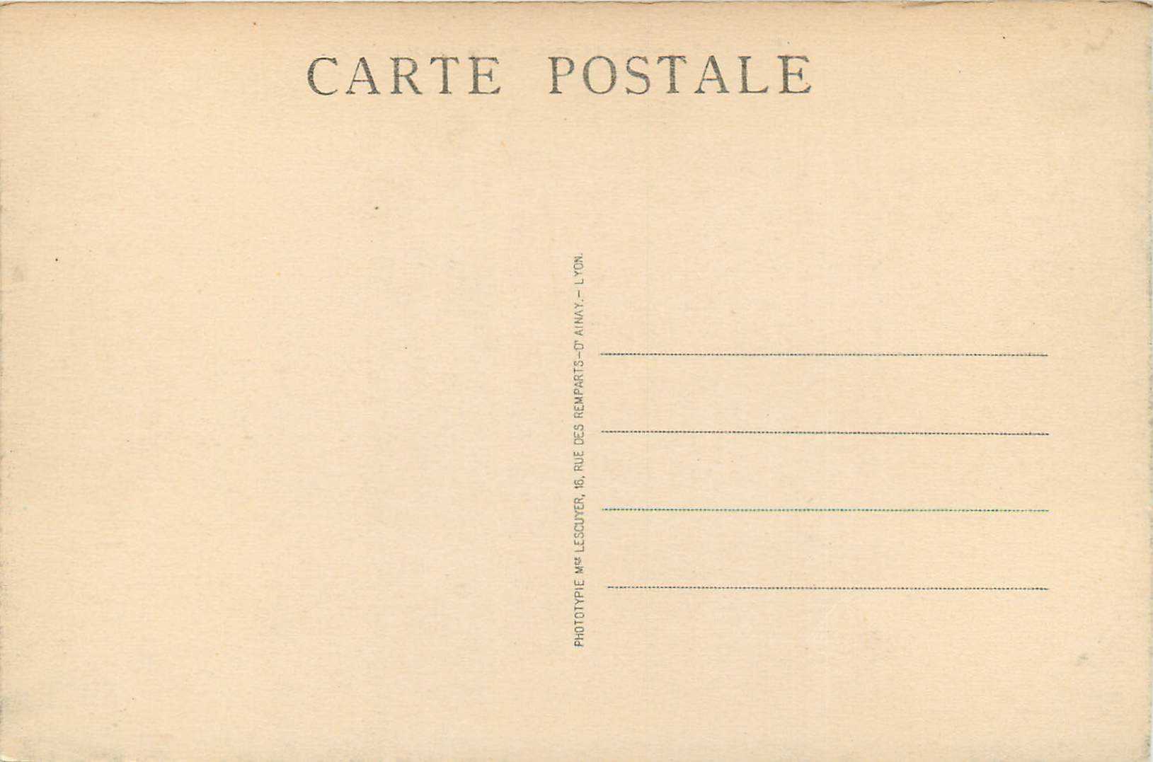 CPA Lyon Vue generale sur la Saone  — Verso