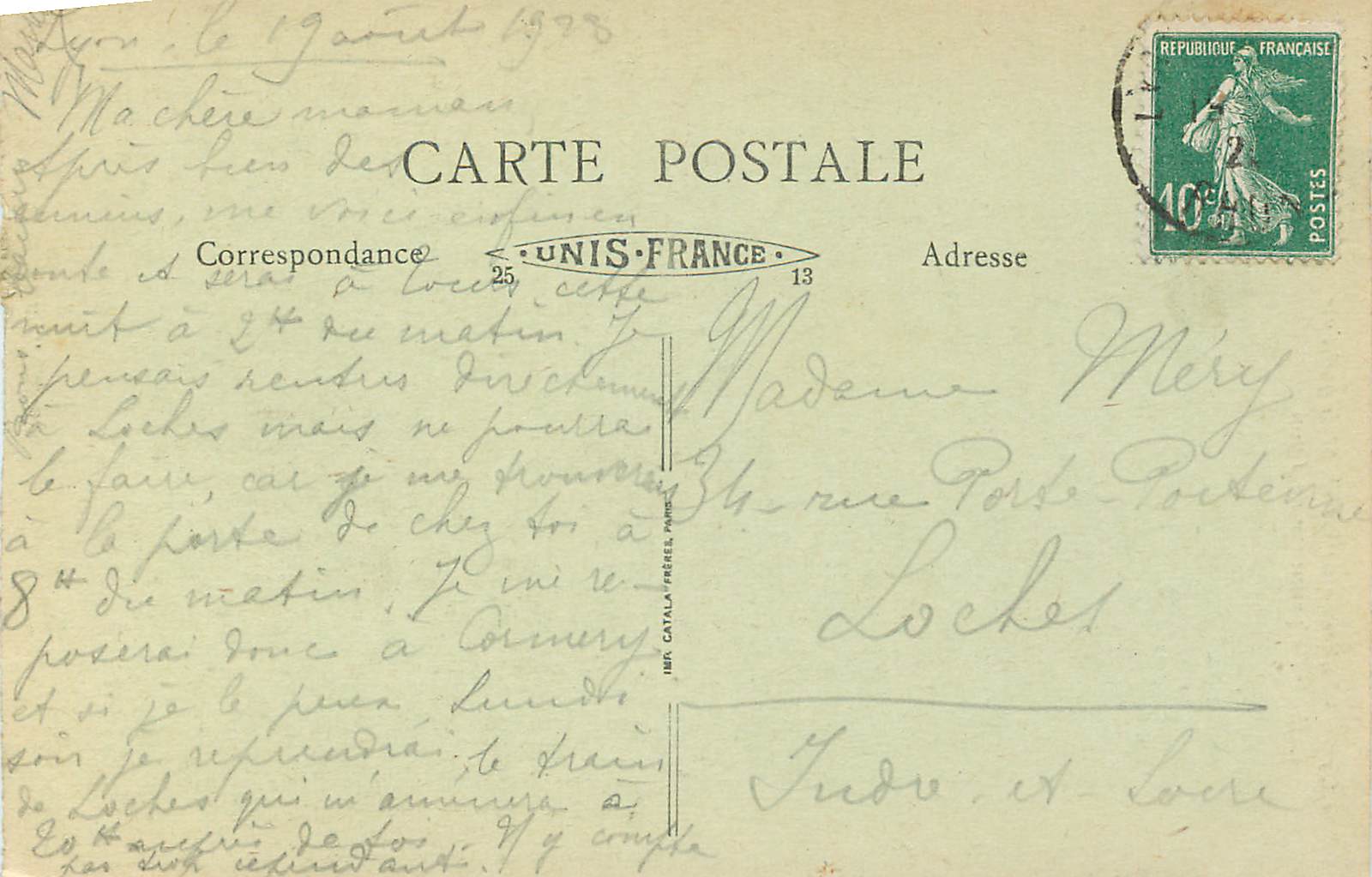 CPA Lyon Eglise Saint Vizier Style gothique Cathedrale primitive de Lyon  — Verso