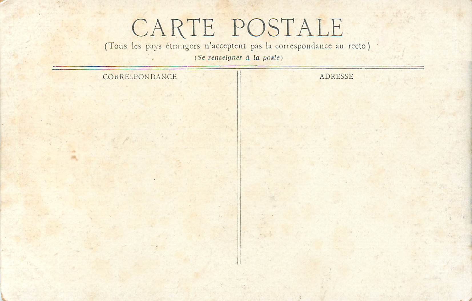 CPA Lyon Place Bellecour  — Verso