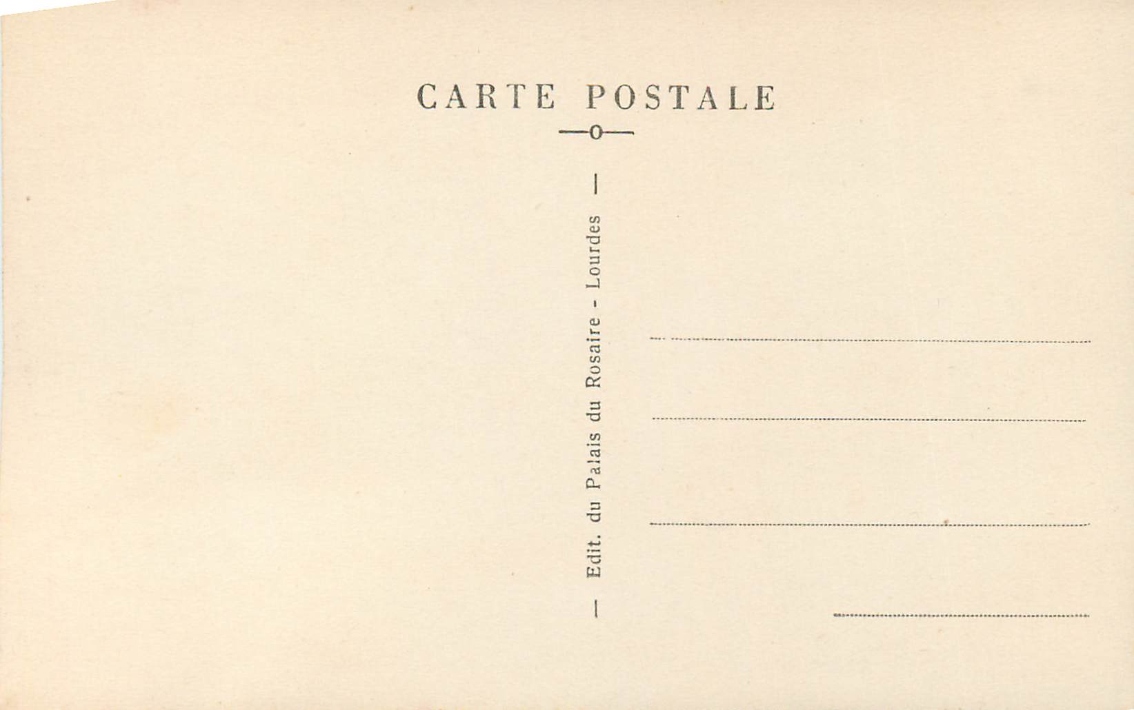CPA Lourdes Le Monument Interallie  — Verso