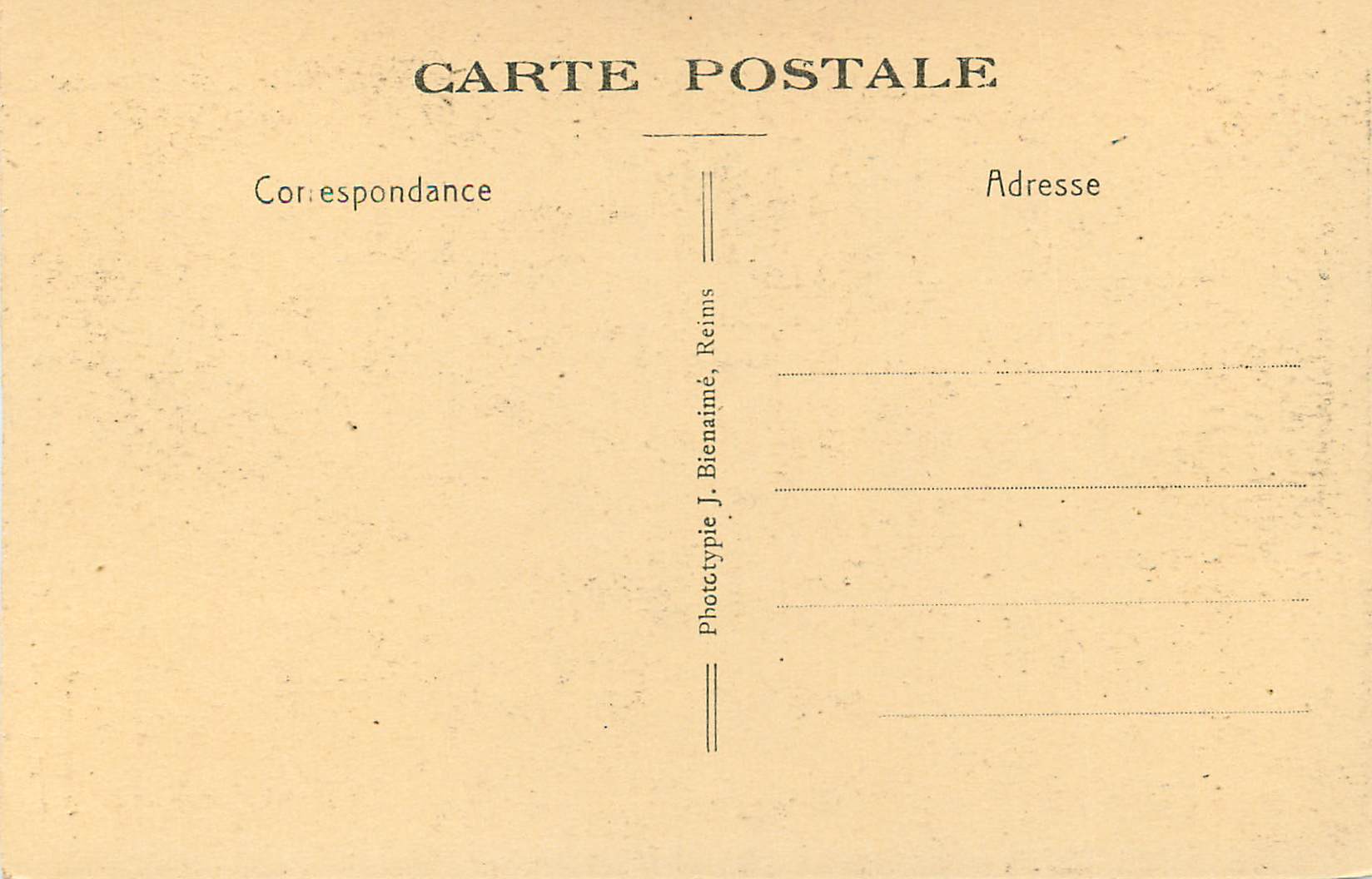 CPA Reims La Cathedrale Cote Nord Porche du Beau Dieu  — Rückseite
