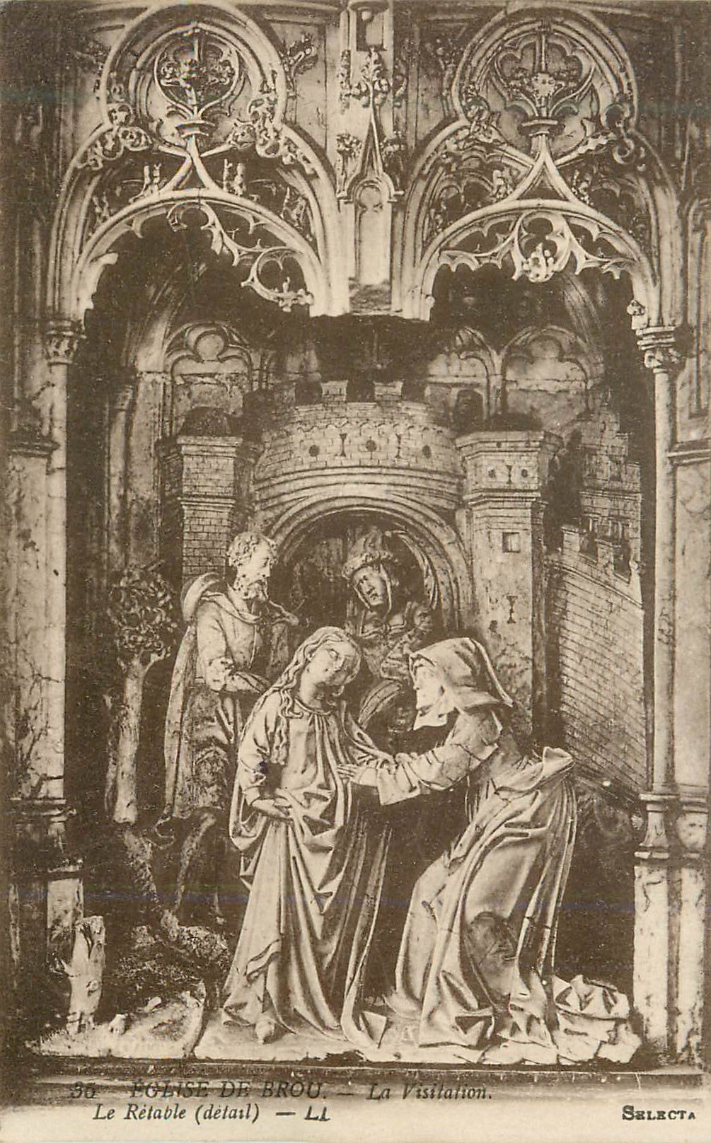 CPA Polise de Brou La Visitation Le Retable detail 