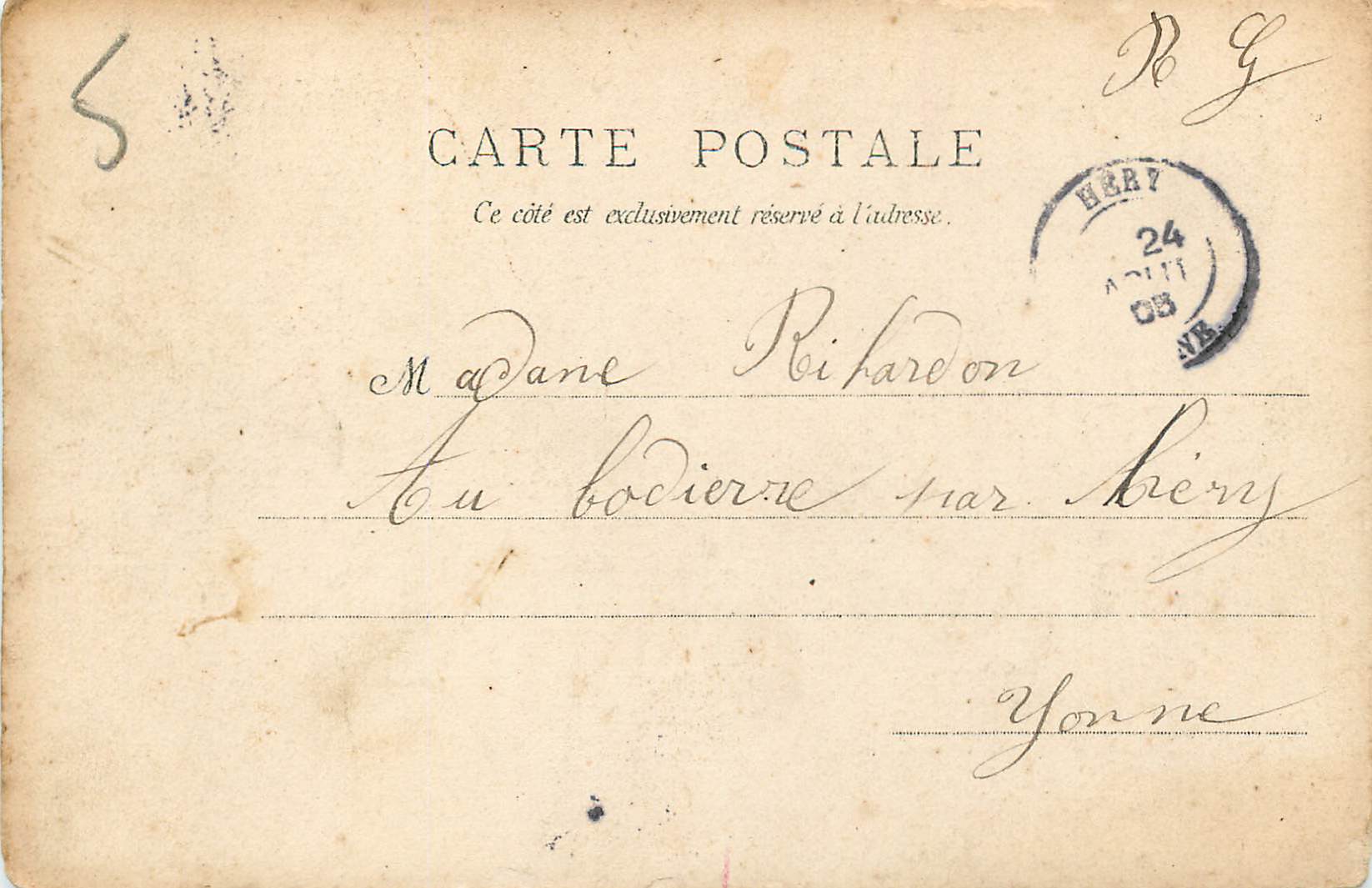 CPA Auxerre Vue prise a vol d oiseau  — Rückseite