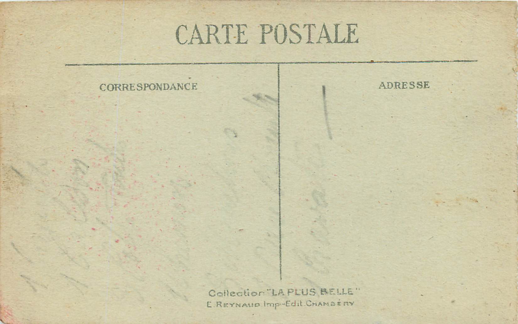 CPA Chambery Le Theatre et la Rue d Italie  — Rückseite