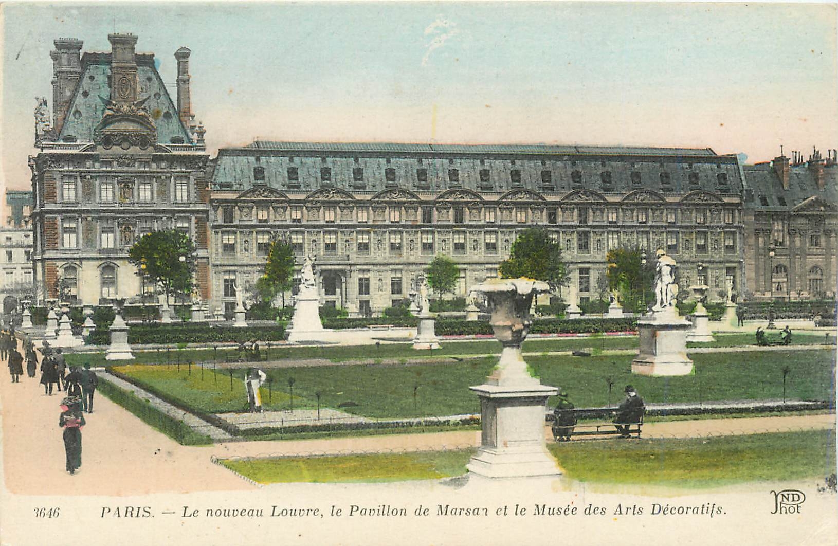 CPA Paris Le nouveau Louvre le Pavillon de Marsan et la Muse des Arts Decoratifs 