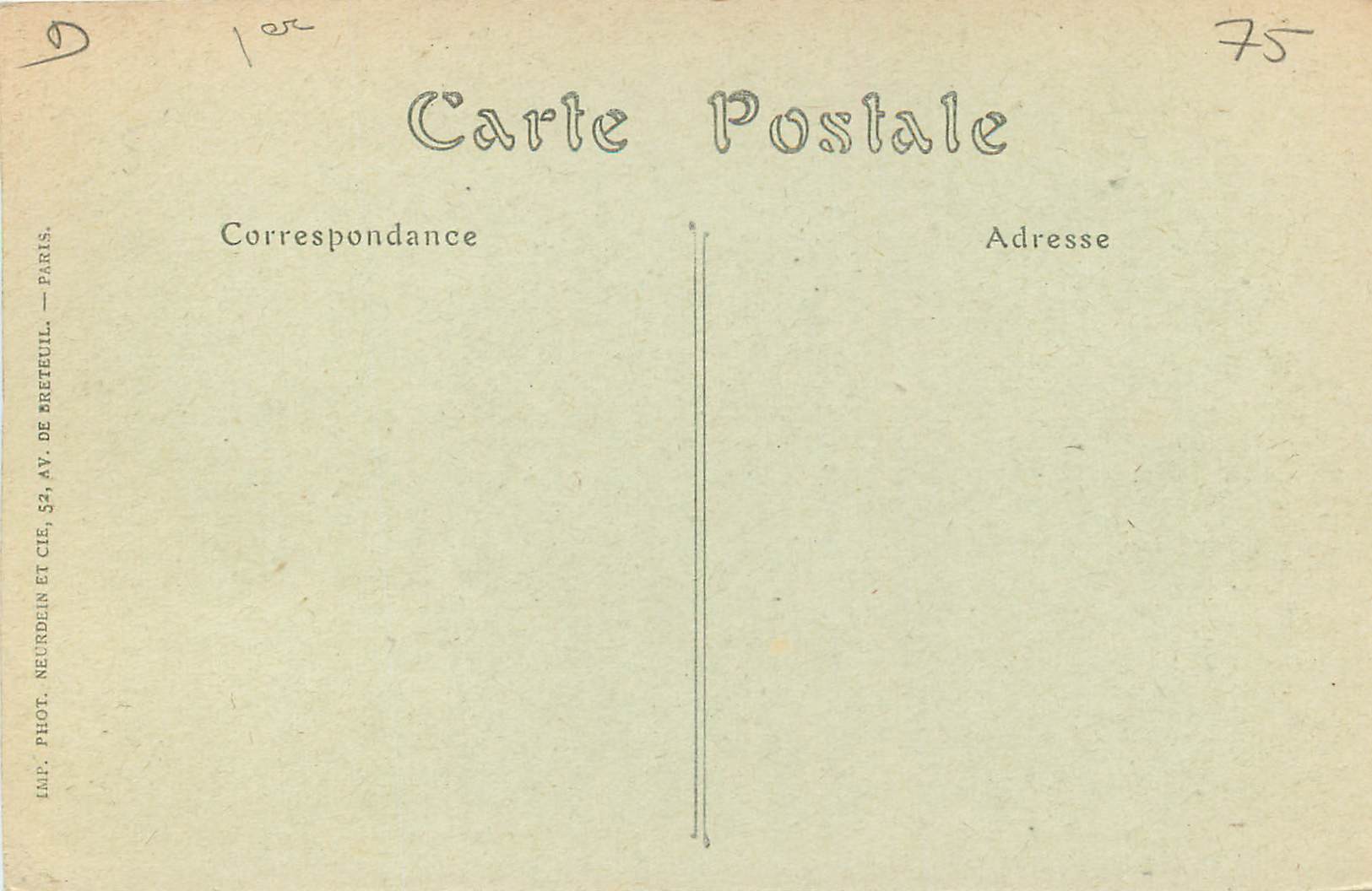 CPA Paris Le nouveau Louvre le Pavillon de Marsan et la Muse des Arts Decoratifs  — Rückseite