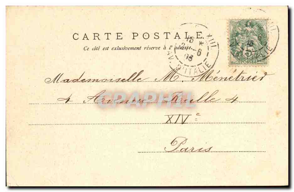 Paris (14)- Parc de Montsouris-Le Lac et la grande Allee-CPA — Rückseite