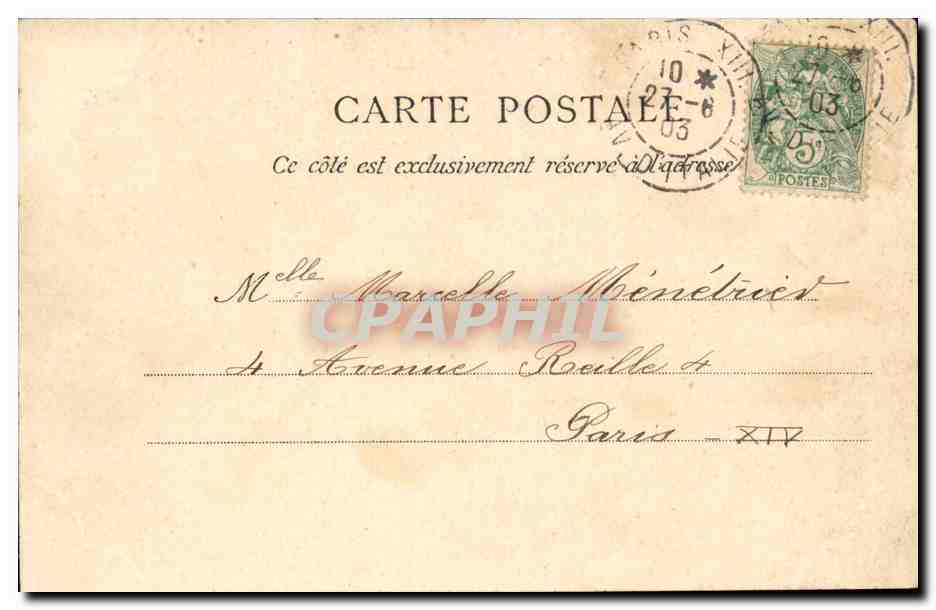 Paris (14)- Parc de Montsouris-Vue d'ensemble-femme-enfant-CPA — Rückseite