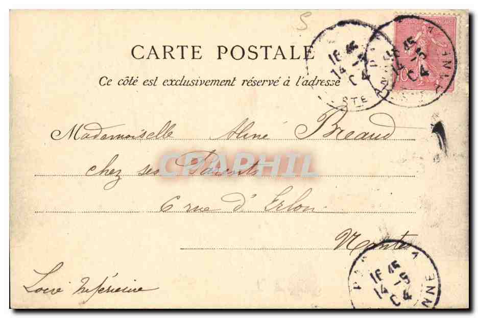 Paris (14)- Parc de Montsouris-Vue D'ensemble-femme-enfant-CPA — Rückseite