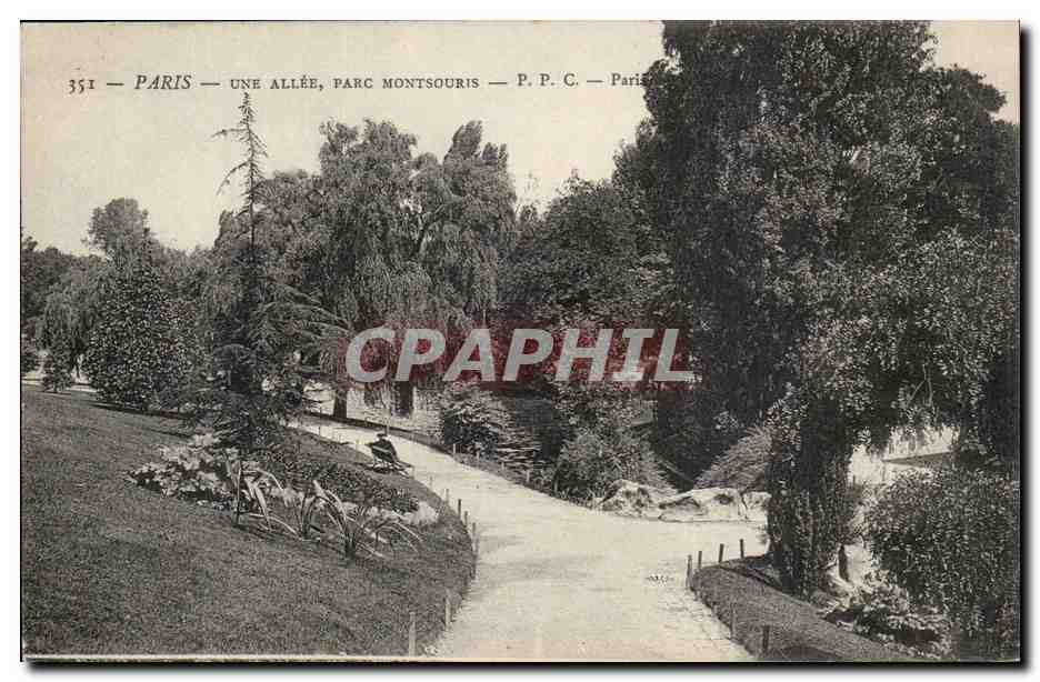Paris (14)- Parc de Montsouris-Une Allee--CPA