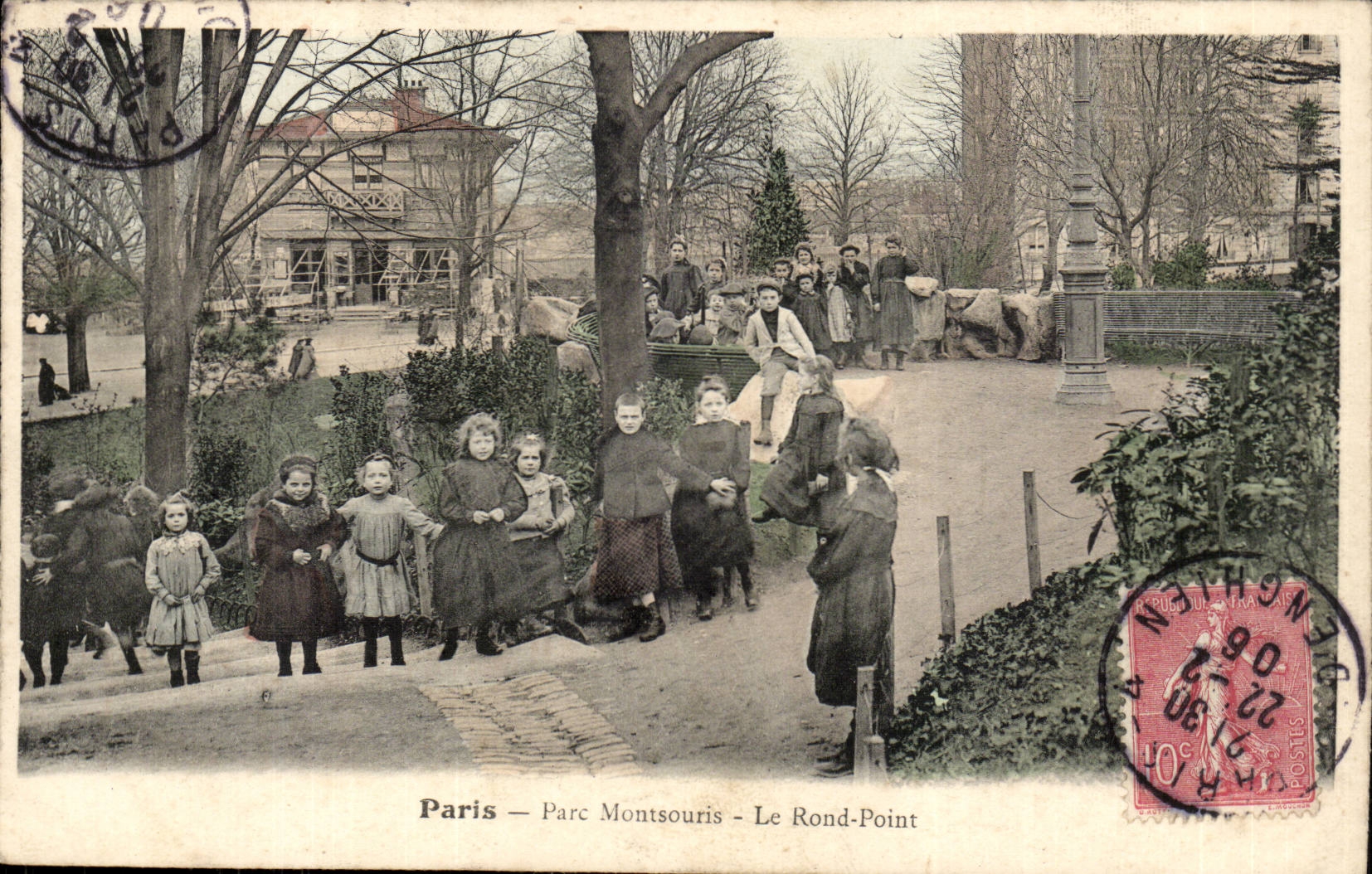 Paris — Parc Montsouris — Le Rond-Point — Etablissements Photo-Colore, 109, rue Lafavette, Paris