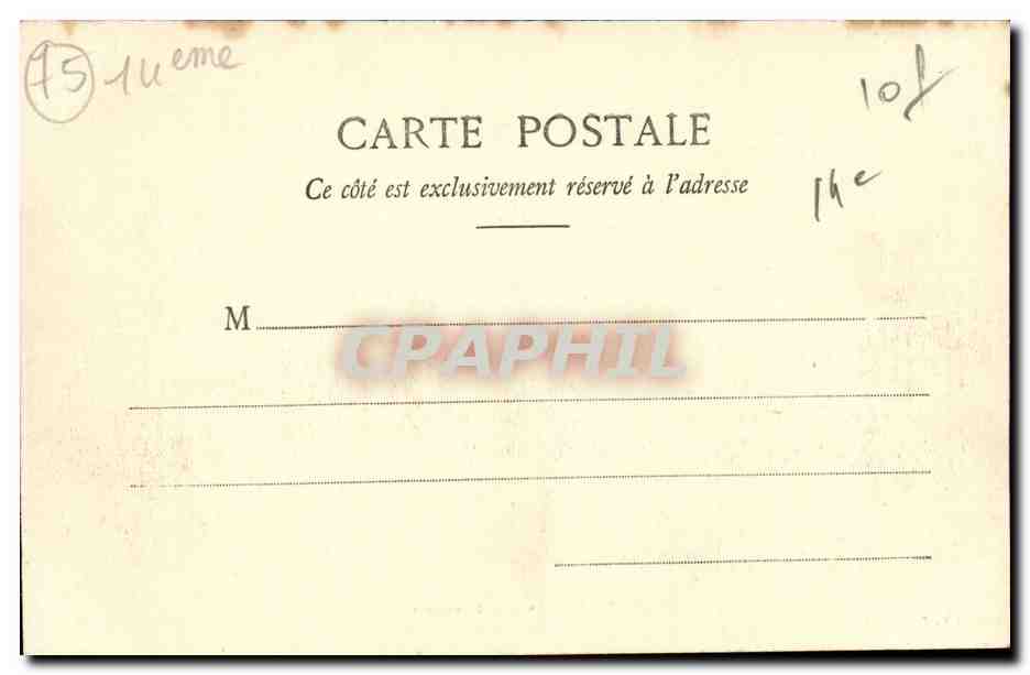 Paris (14)- Parc de Montsouris-Femme--CPA — Rückseite