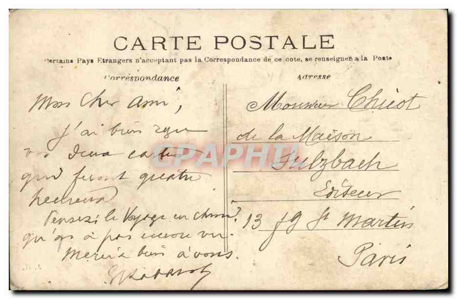 Paris (14) - Le Parc Montsouris- -CPA — Rückseite