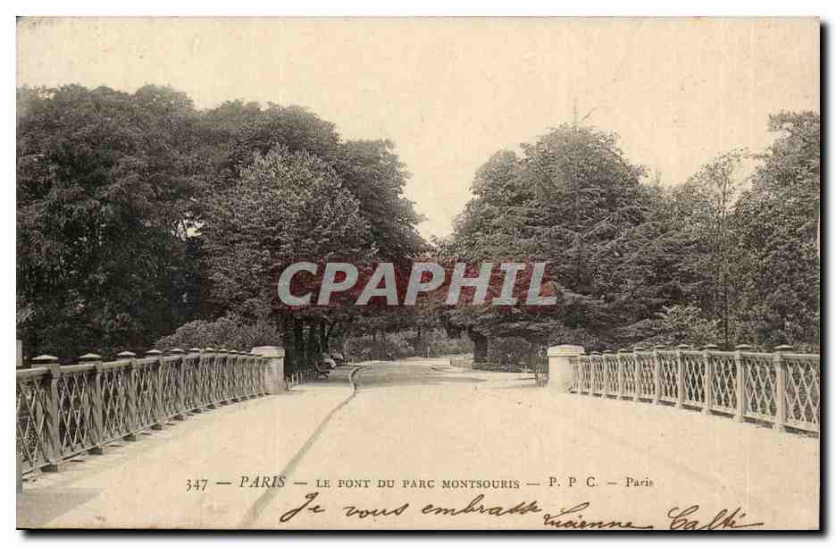 Paris (14) - Le Parc Montsouris- Le Pont -CPA