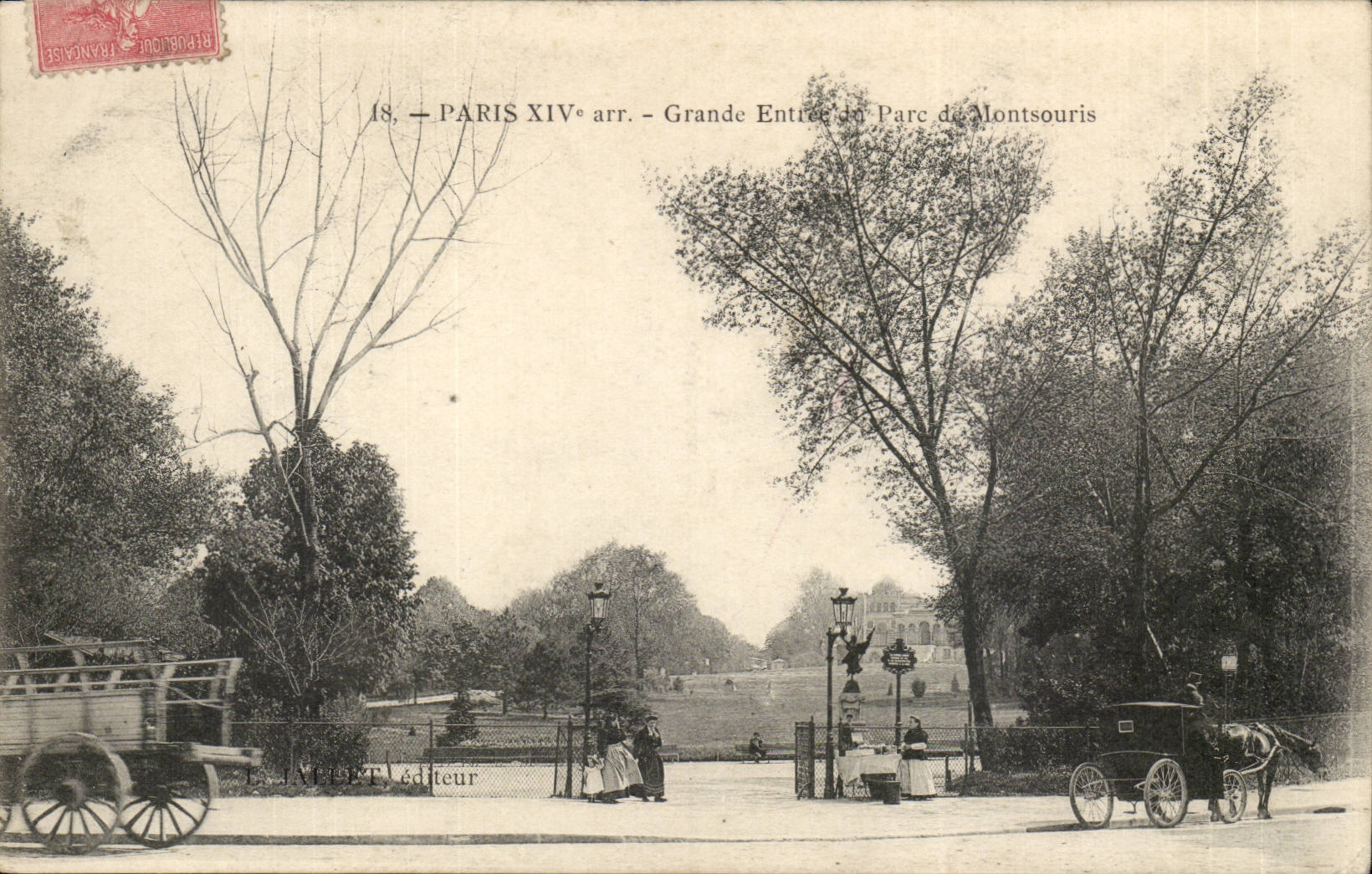Paris (14) - Le Parc Montsouris-cheval- Grande Entree du Parc -CPA