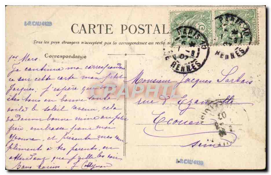 PARIS — Les Allées du Parc de Montsouris — G. B. R. R. — Rückseite