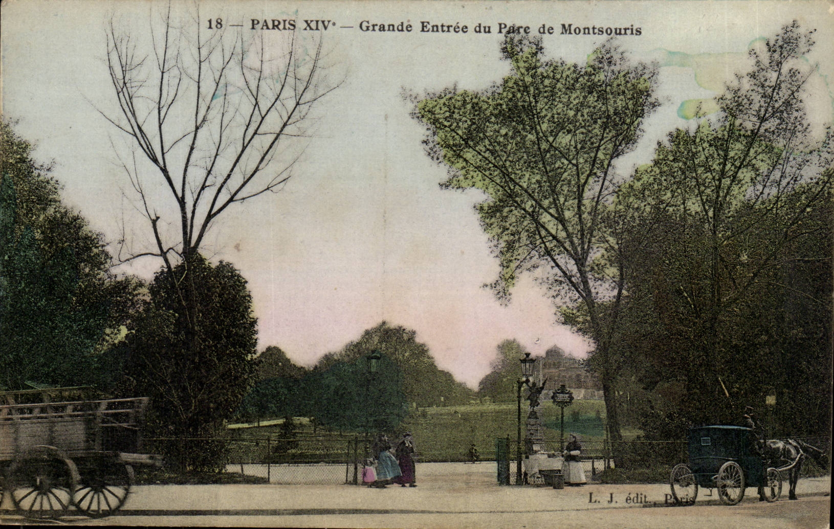 Paris (14) - Parc de Montsouris- Grand Entree du Parc-cheval --CPA