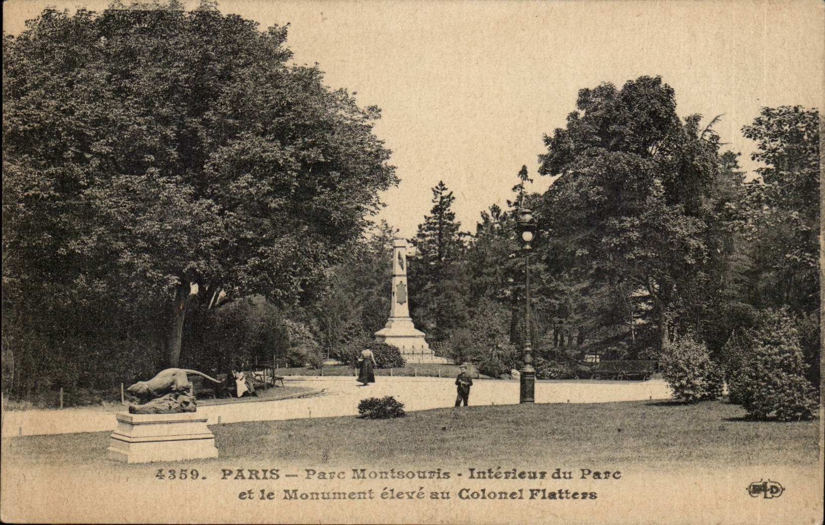 Paris (14) - Parc de Montsouris- Monument eleve au Colonel Flatters --CPA