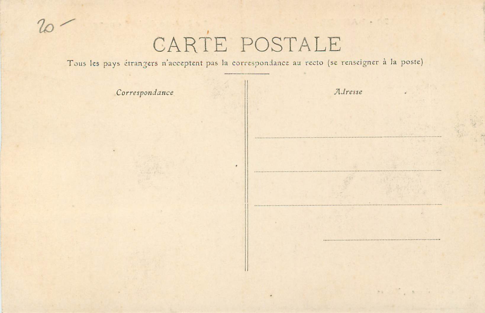 CPA Nantes Le Palais de la Bourse  — Verso