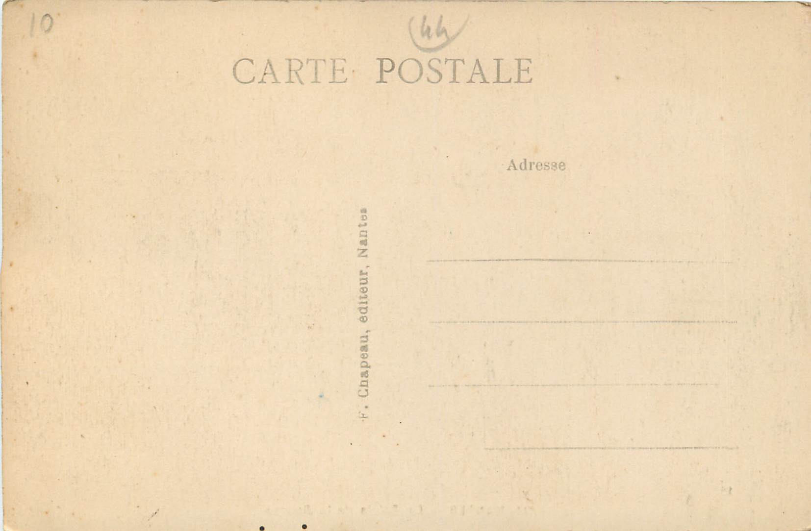 CPA Nantes Le Palais de la Bourse  — Rückseite