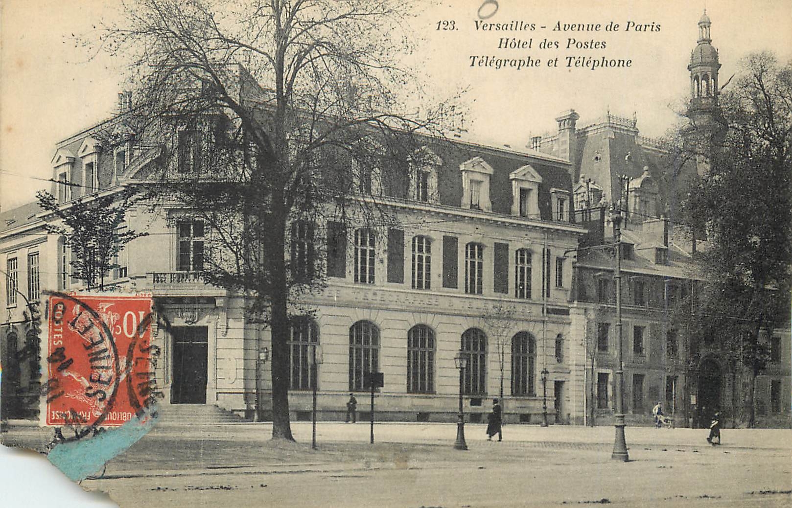 CPA Versailles Avenue de Paris Hotel des Postes Telegraphe et Telephone 