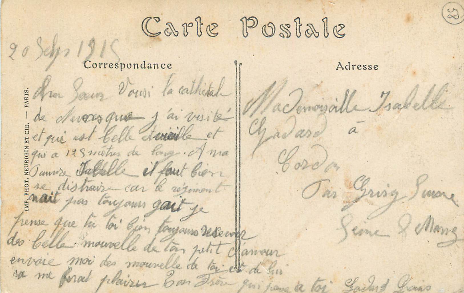 CPA Nevers L'Abside de la Cathedrale Eglise Saint Cyr  — Rückseite