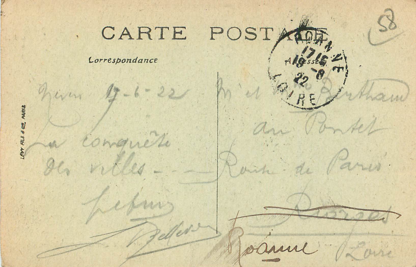 CPA Nevers La Porte du Croux et son avant port  — Rückseite
