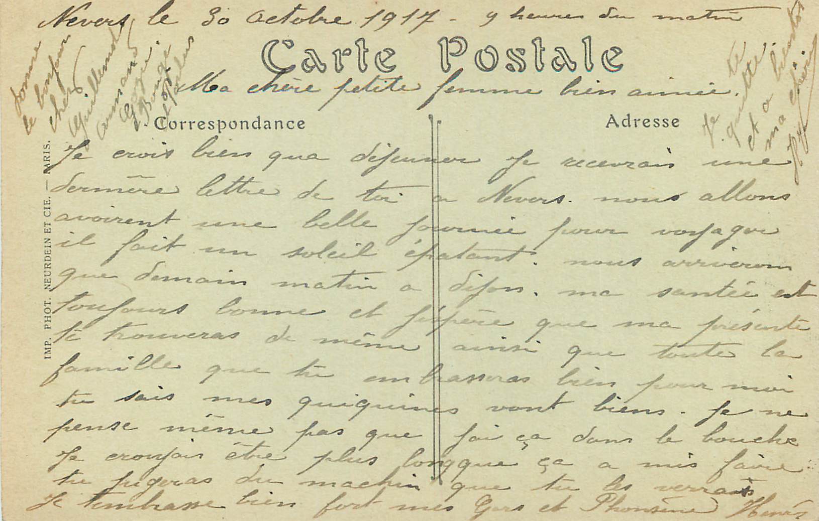 CPA Nevers Vue panoramique  — Rückseite