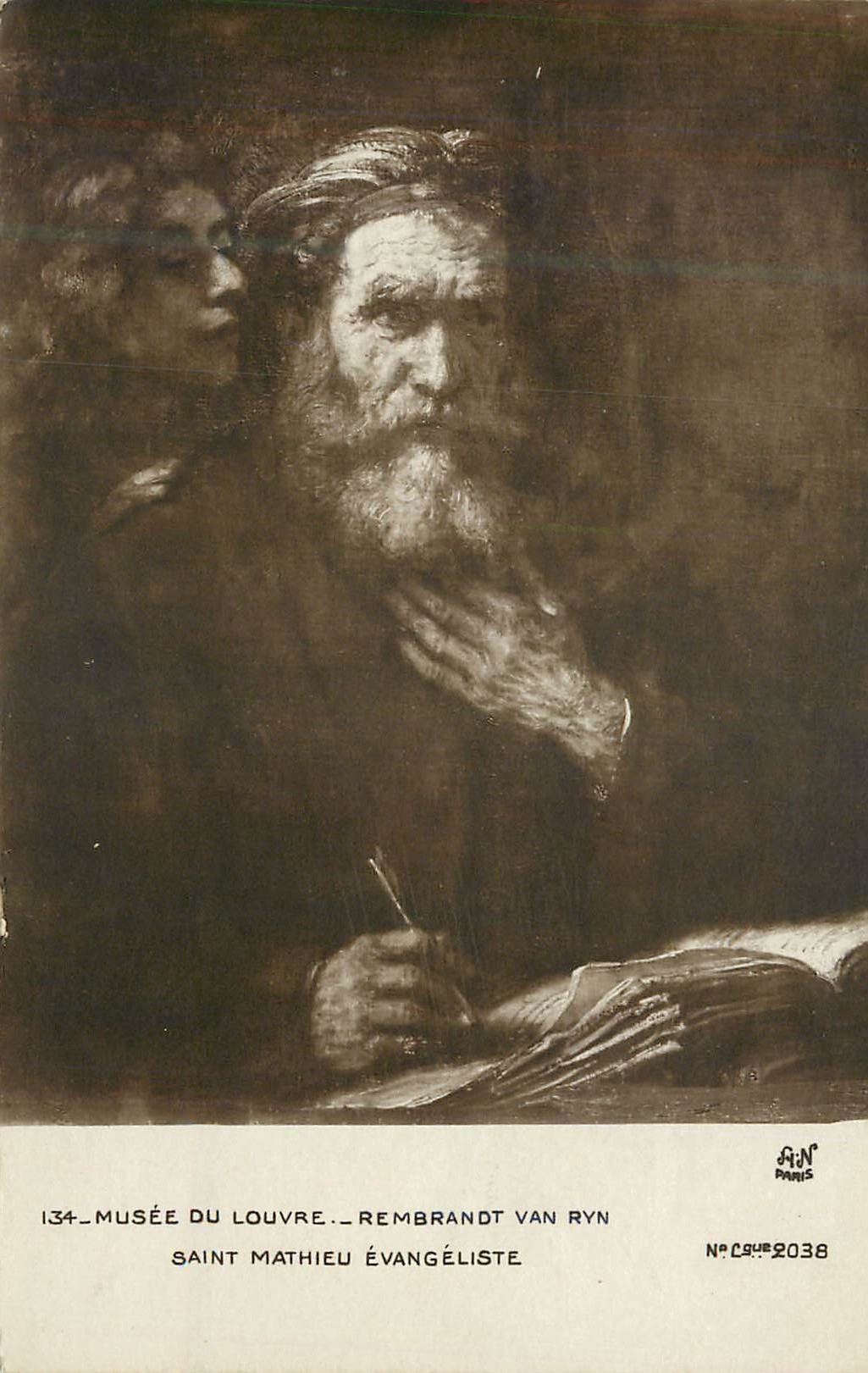 CPA Musee du Louvre Rembrandt Van Ryn Saint Mathieu Evangeliste 
