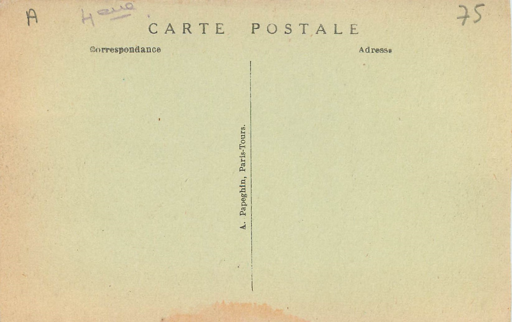 CPA Paris Notre Dame La Facade  — Verso