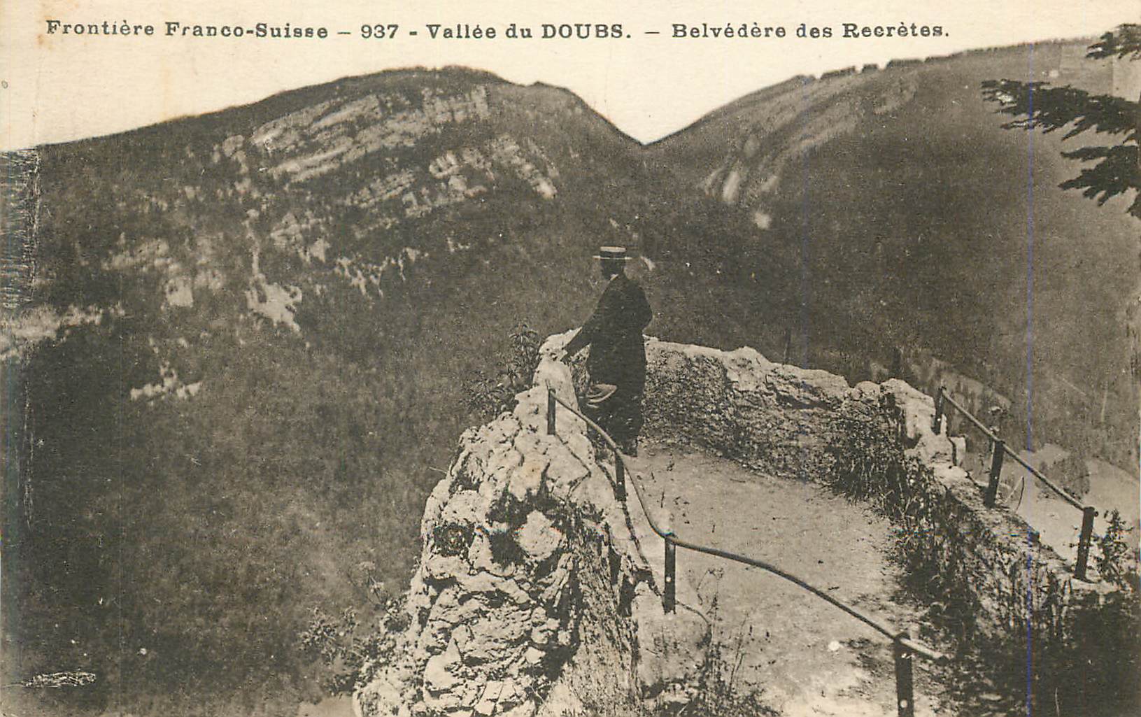 CPA Vallee du Doubs Belvedere des Recretes 