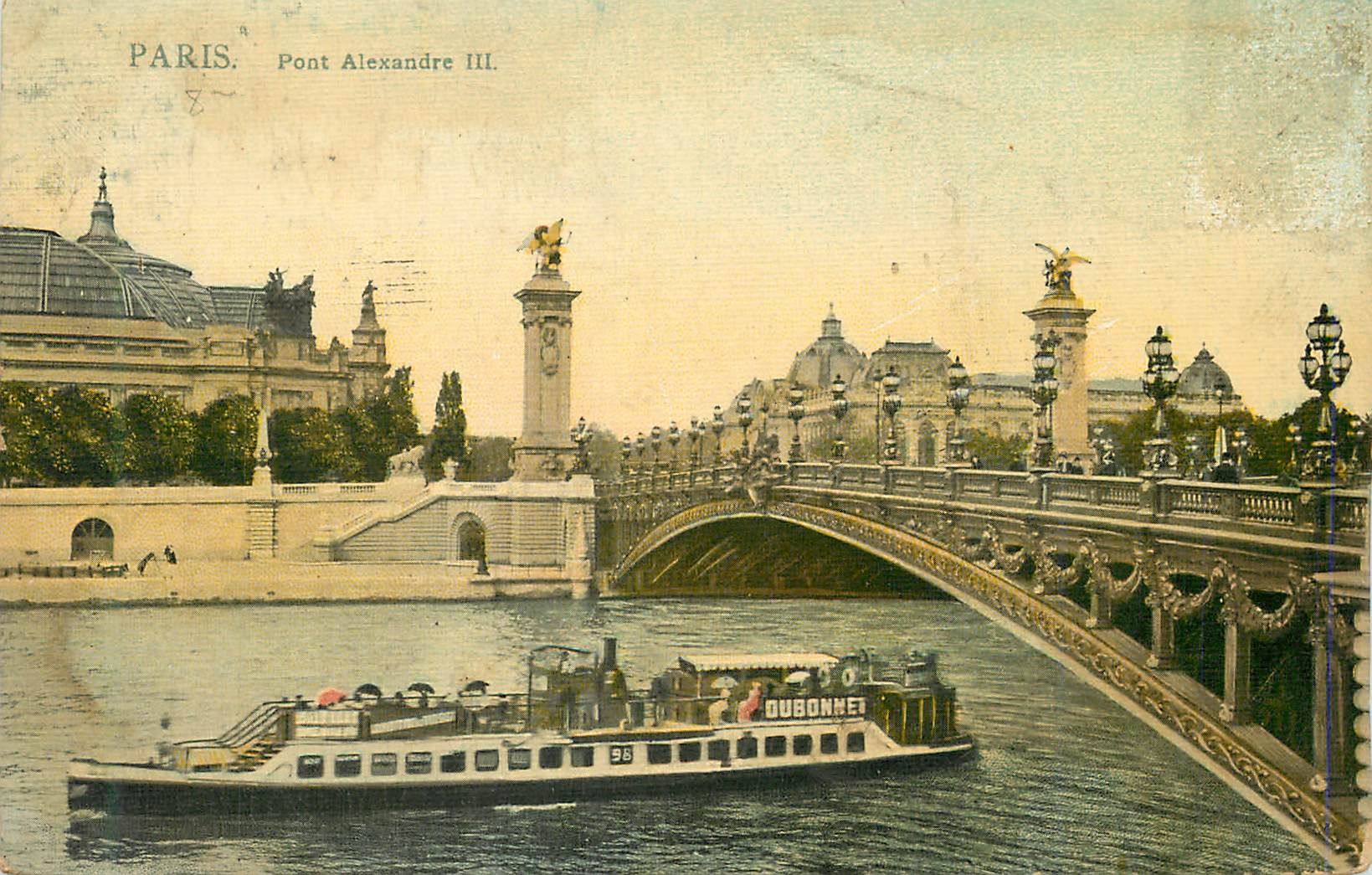 CPA Paris Pont Alexandre III  Bateau