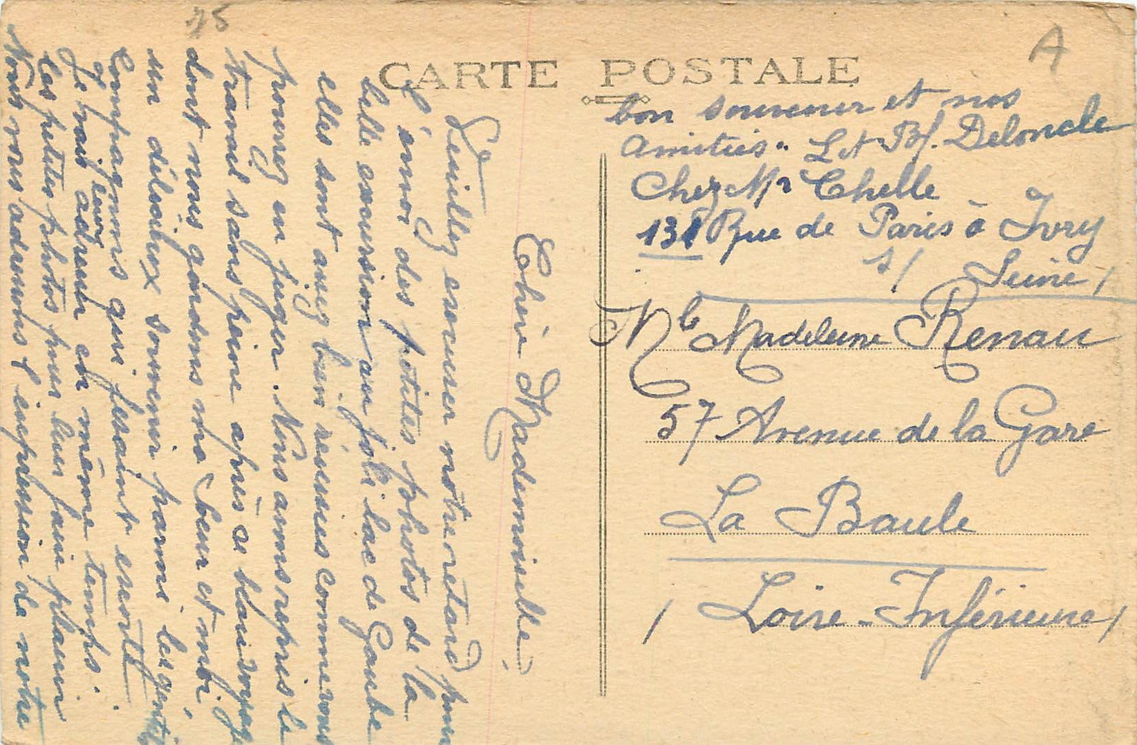 Paris — Panorama der sieben Brücken — Unbekannter Verlag, Nr. 4 — Rückseite